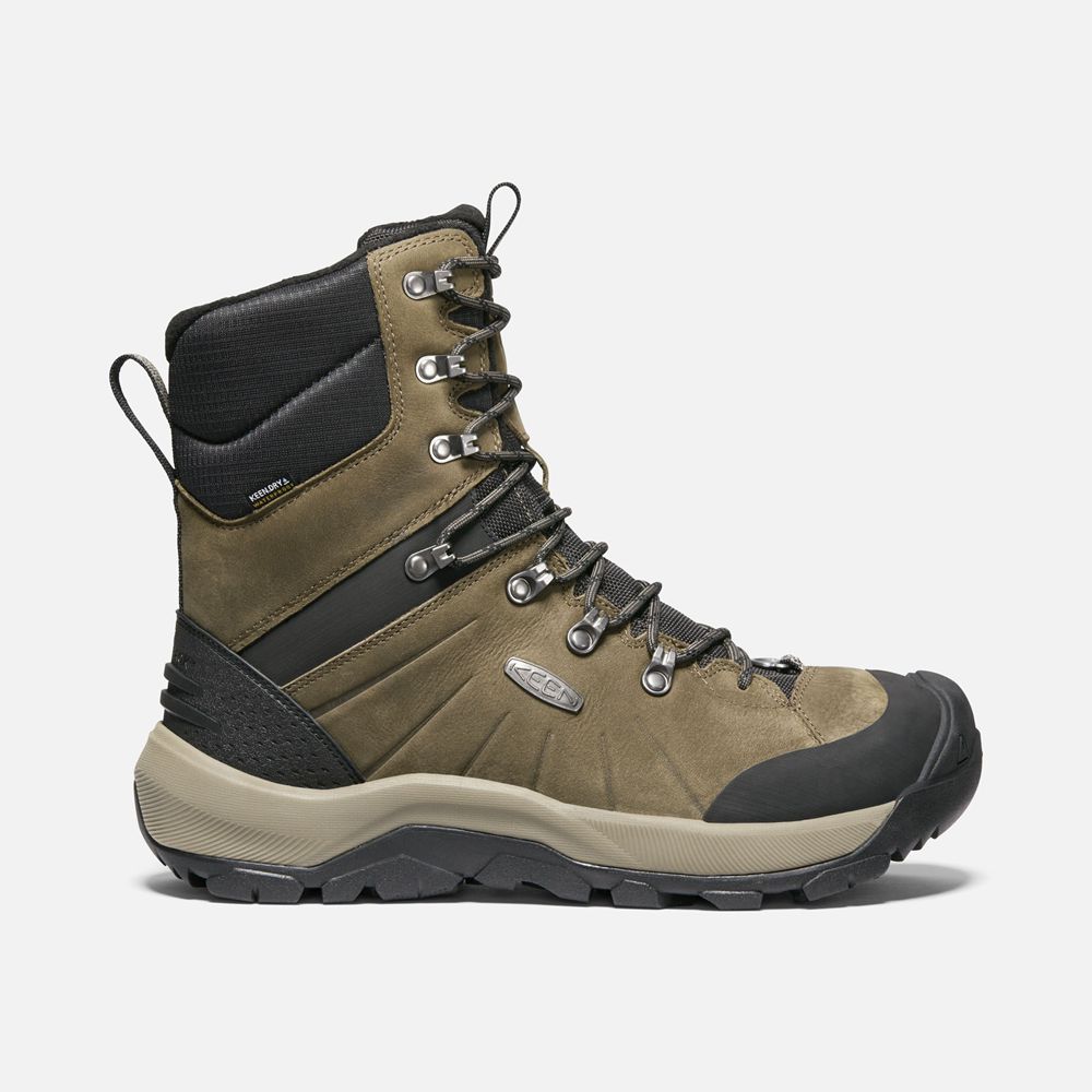 Botas de Seguridad Keen Mexico Verde Oliva/Negros - Hombre Revel Iv Altos Polar - MG4392071